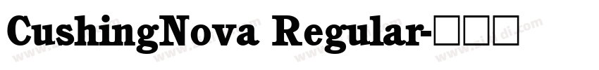 CushingNova Regular字体转换